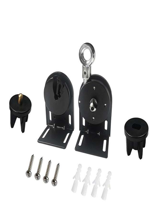 VIGOLU Roller Blind Installation Bracket Cordless Bracket Parts for Indoor/Outdoor Sun Shades or Roller Up Blinds (Black) - Image 1